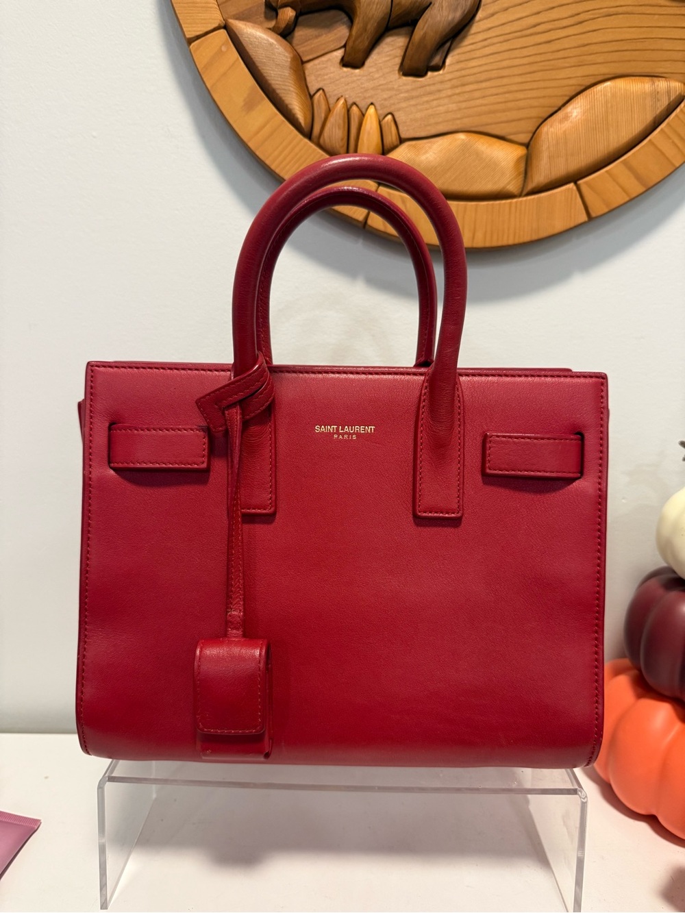 Saint Laurent Red Sac De Jour Nano